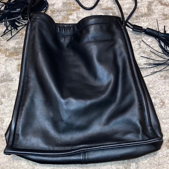 All Saints Handbags - ✨SOLD✨ All Saints Black Leather purse with Tassels